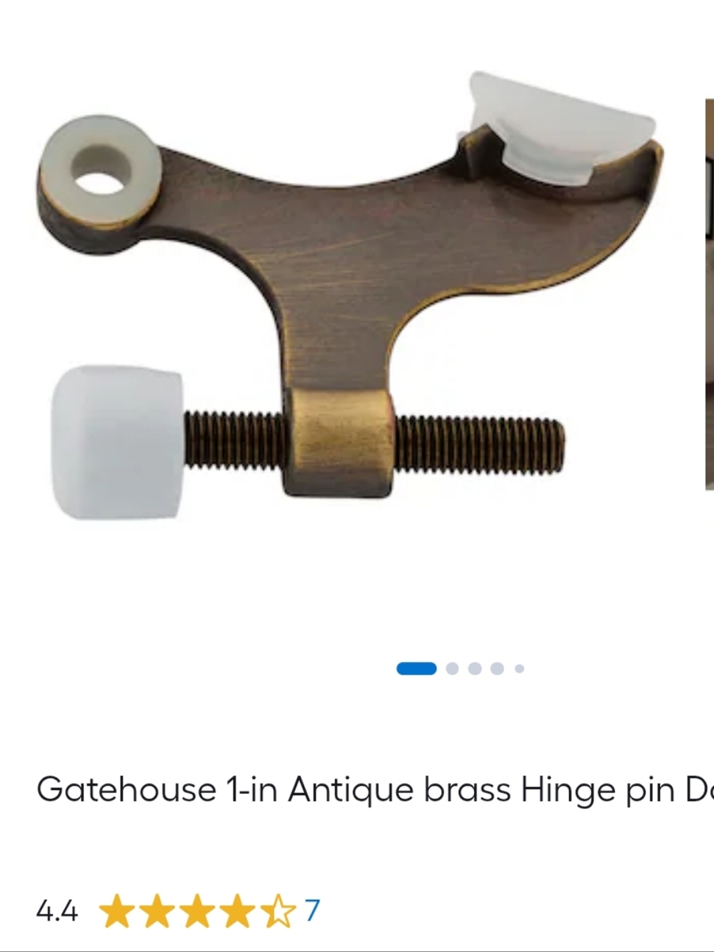 Gate House Antique Brass Hinge Pin Door Stop Qty 5